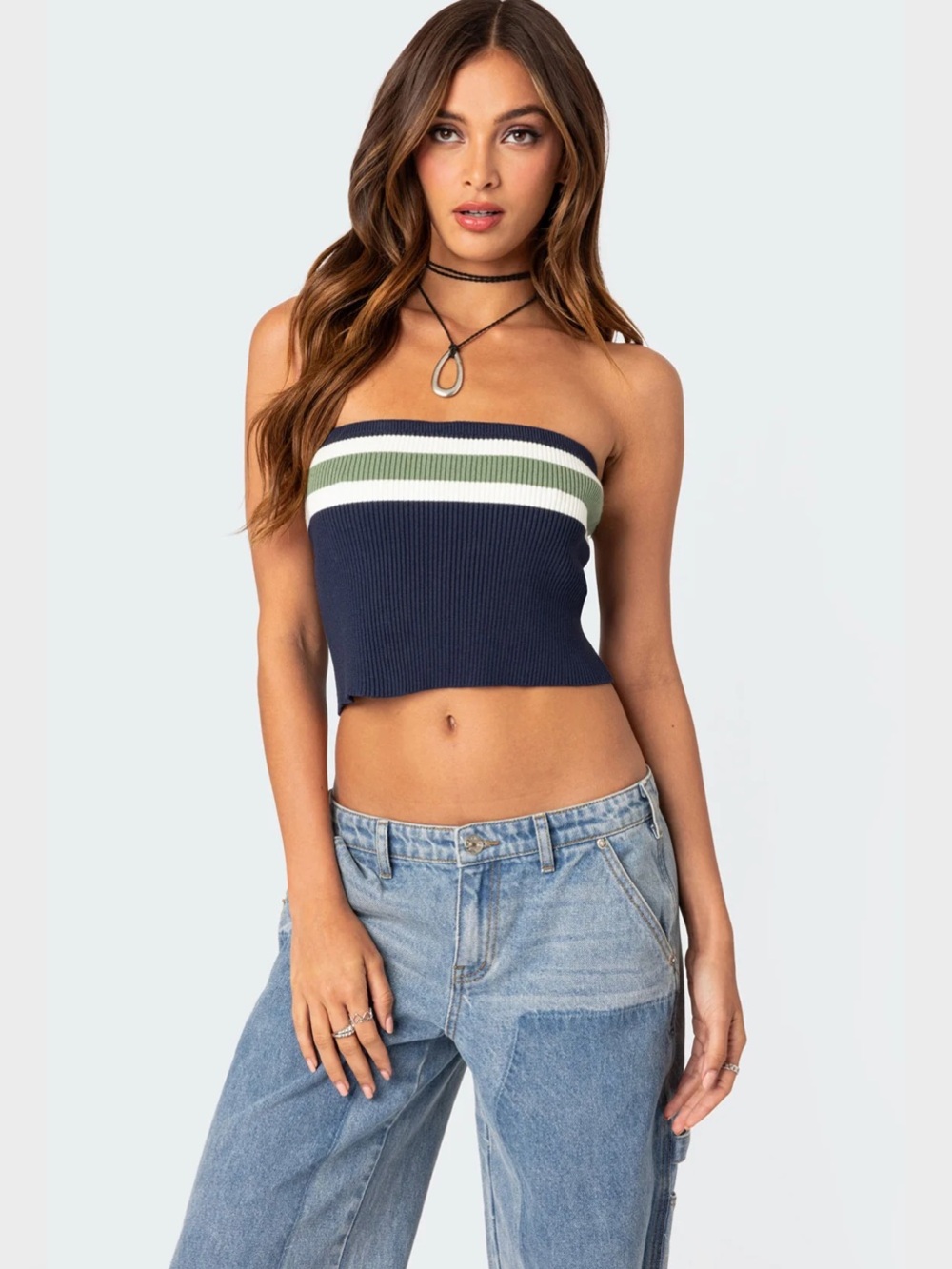 Edikted Cyprus Knit tube top- XS
